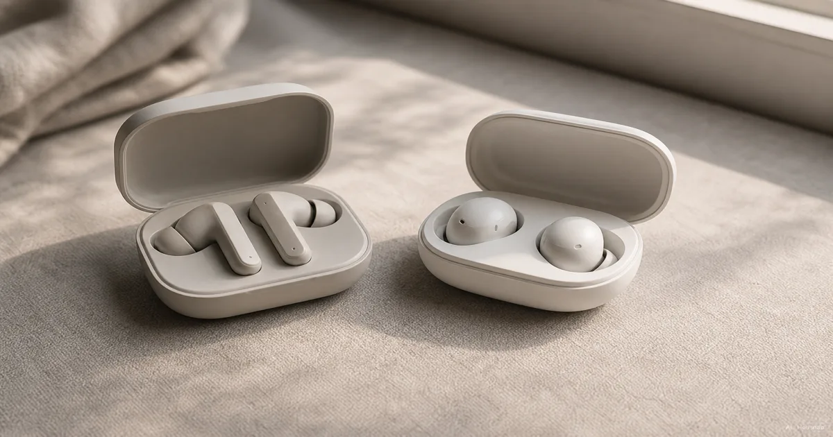 Galaxy Buds3 ProとPixel Buds Pro 2、最初に選ぶならどっち — AIイラスト