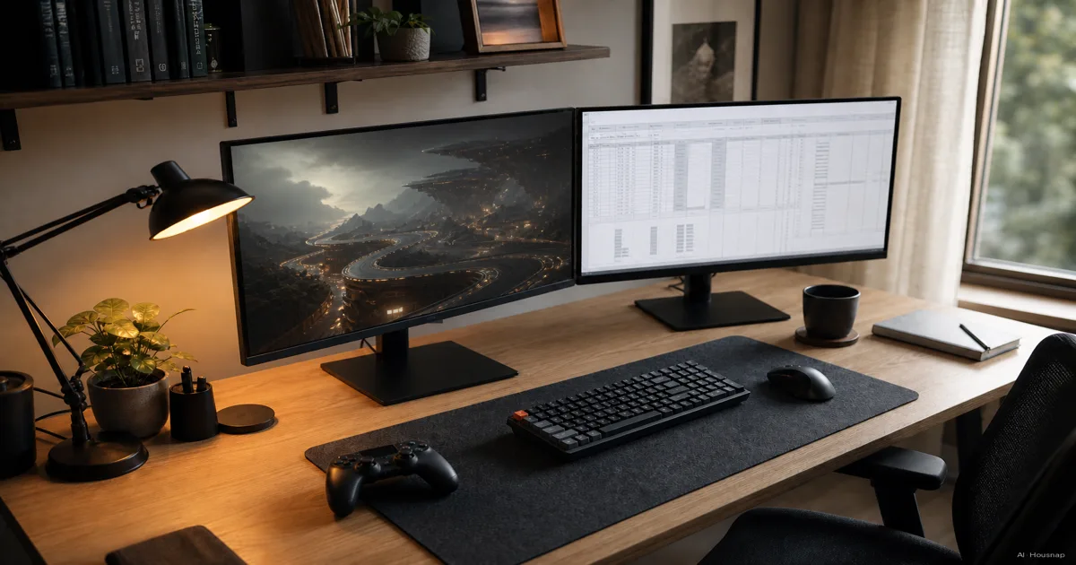 Gaming vs Office Monitor, Which to Buy First — Ilustração IA