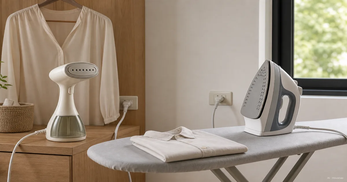 Garment Steamer vs Iron, Which Should a First-Time Buyer Get — KI-Illustration
