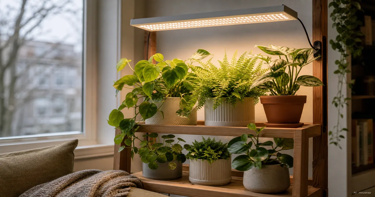 Your First Grow Light, What PAR, PPF, and PPFD Actually Mean — AI illustration