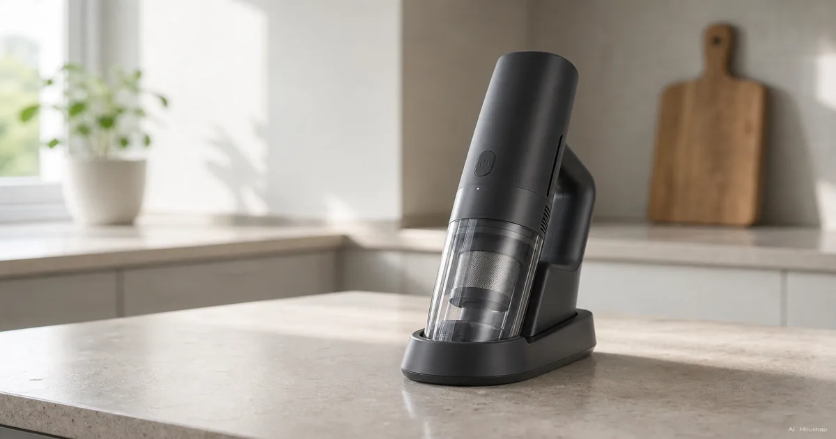 Your First Handheld Vacuum, What the Suction Numbers and Battery Life Actually Mean — AI illustration