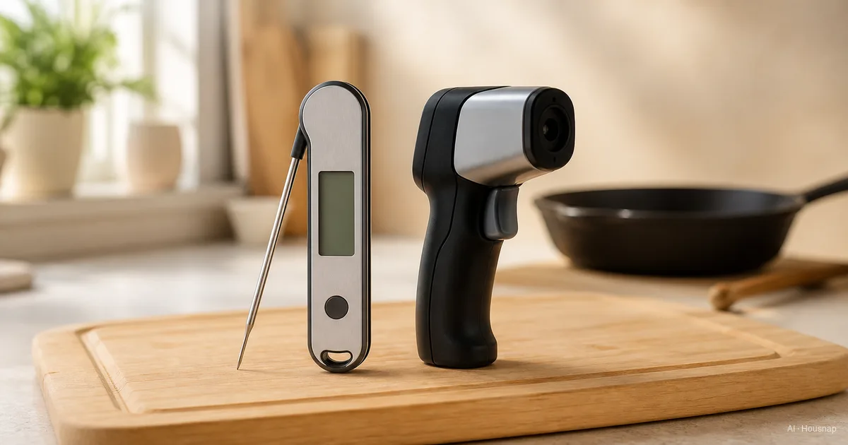 Instant-Read Thermometer, Probe vs. Infrared and What to Check Before Buying — AI illustration