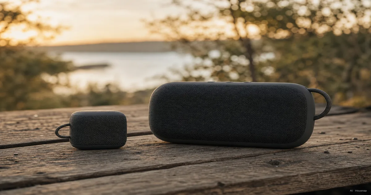 JBL Flip 7과 Charge 6, 처음엔 뭘 사야 할까 — AI 일러스트