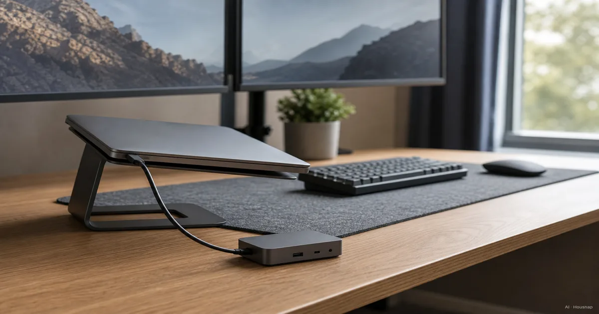 Do You Need a Thunderbolt Dock, or Will a USB-C Hub Do — Ilustración IA