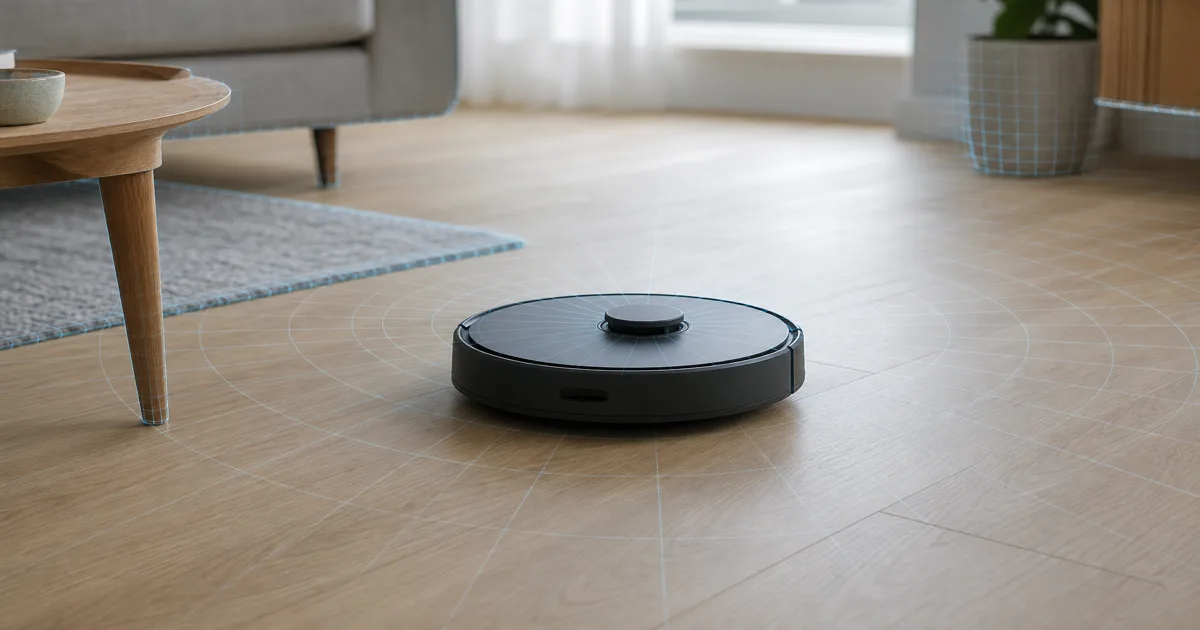 Robot Vacuum Navigation, LiDAR vs Camera, Which to Buy First — AI illustration