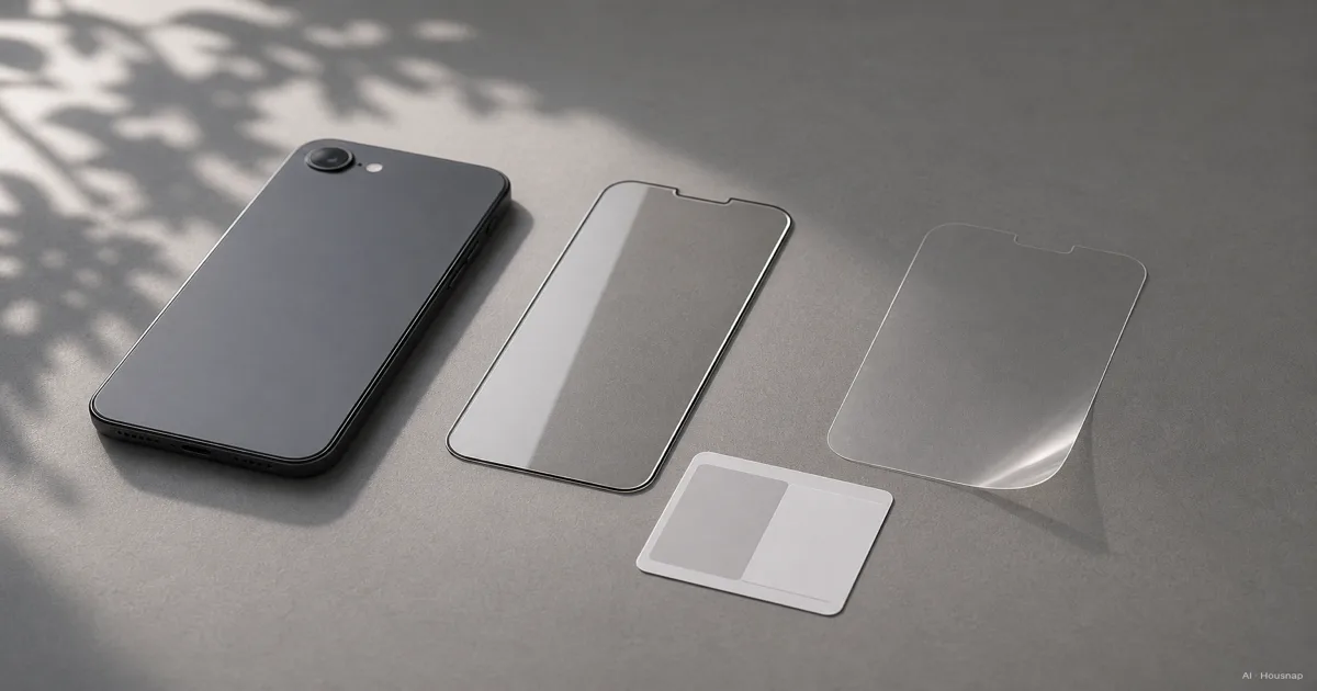 Tempered Glass vs Film, How to Pick Your First Screen Protector — KI-Illustration
