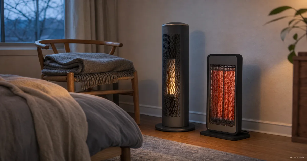 Ceramic vs. Infrared Space Heater, Which One Should You Buy First — AI illustration