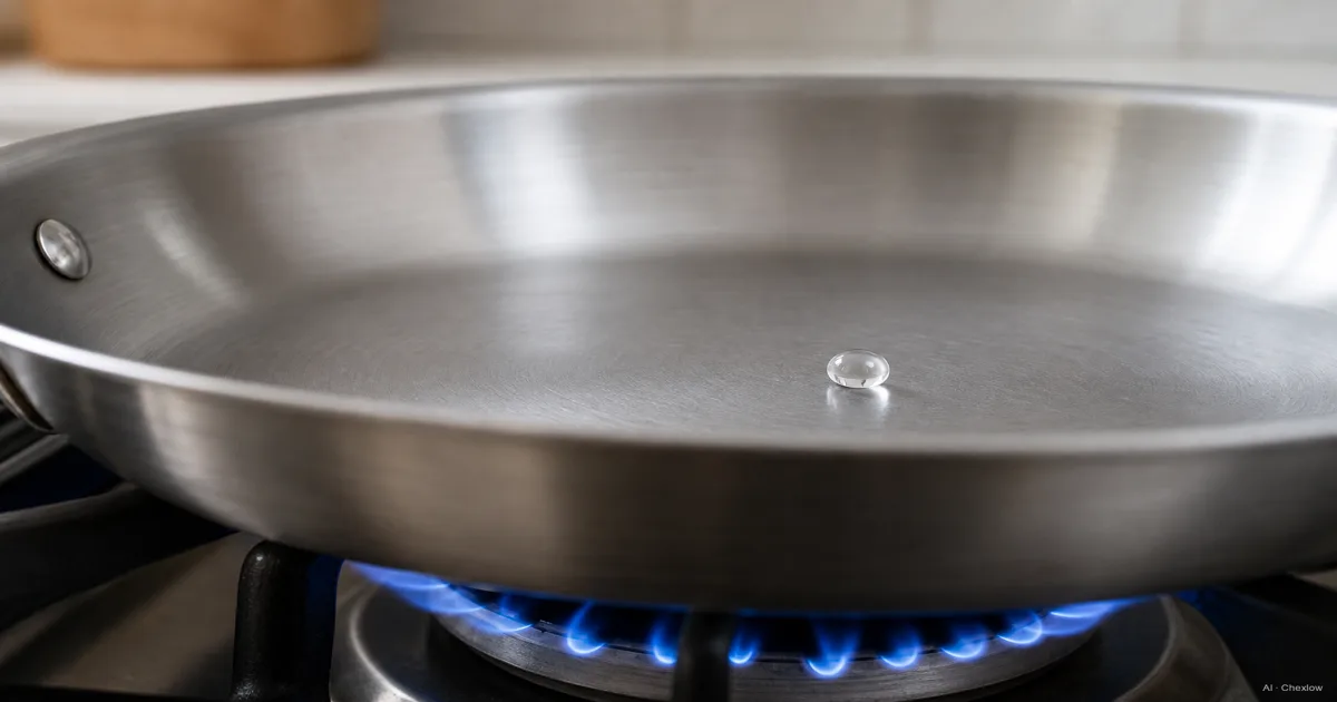How to Cook in a Stainless Steel Pan Without Food Sticking — AI illustration