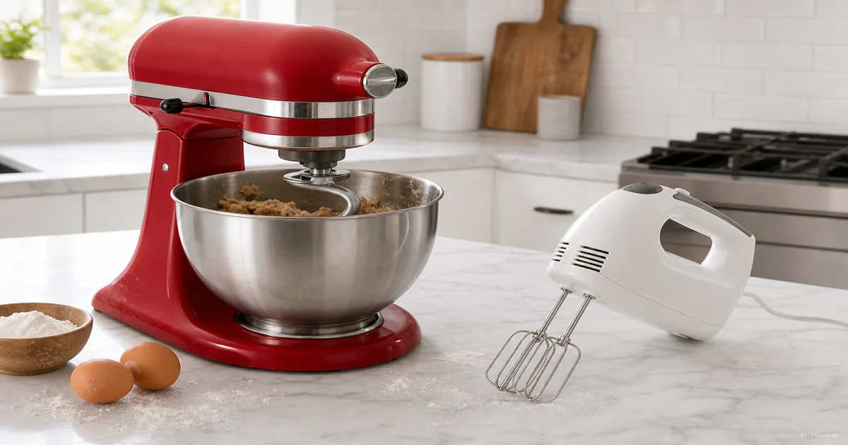 Stand Mixer vs Hand Mixer: Which One Does Your Kitchen Actually Need — AI illustration