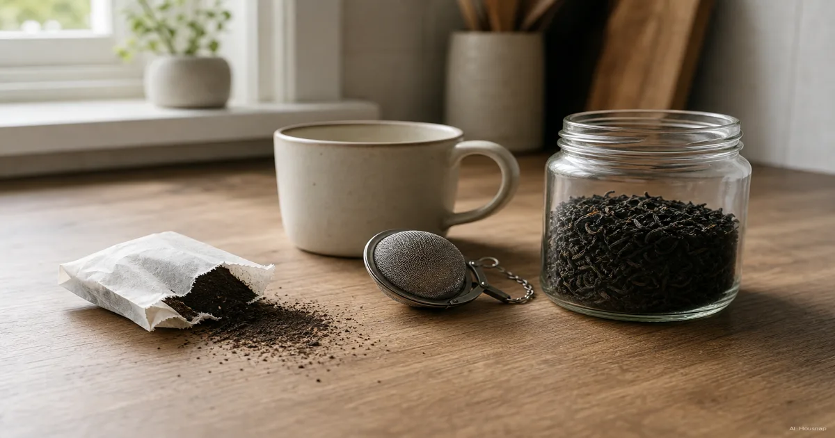 Loose Leaf Tea or Tea Bags, What to Buy First — KI-Illustration
