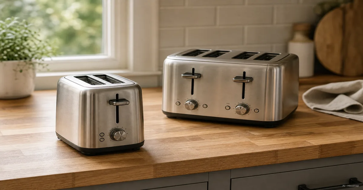 2-Slice vs 4-Slice Toaster, Which One to Buy First — Ilustração IA