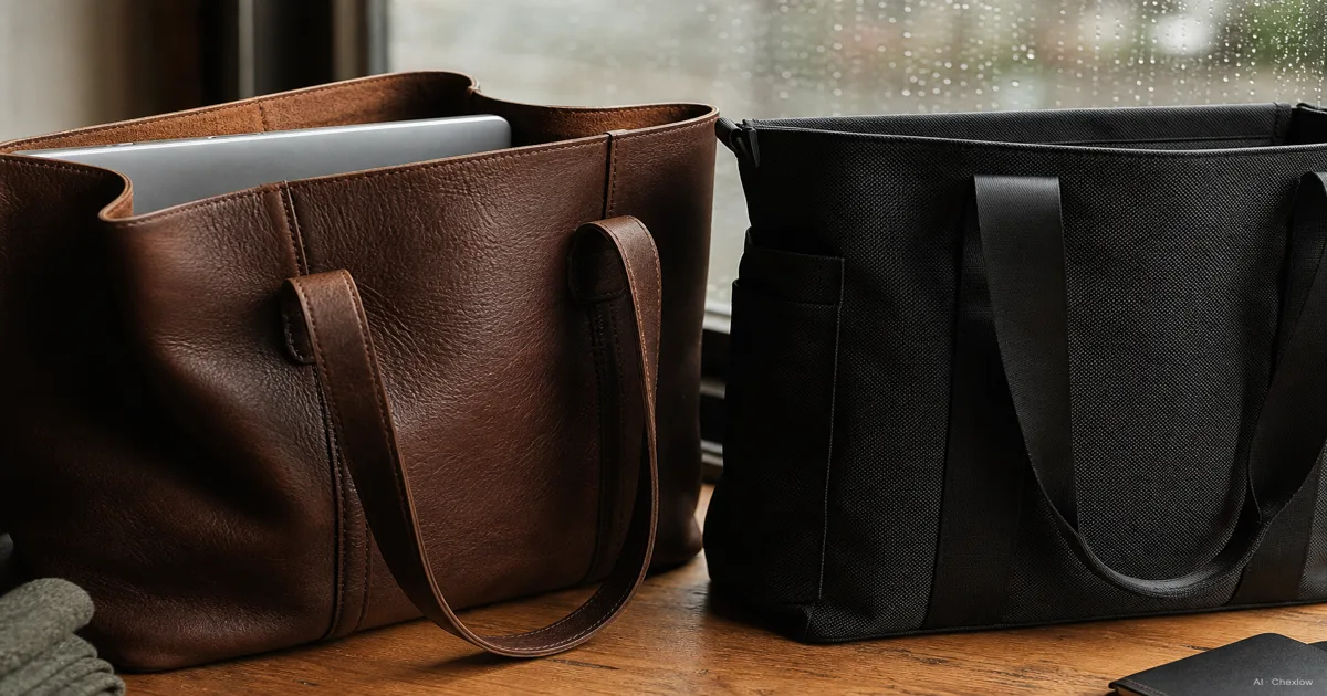 Leather or Nylon, Which Work Tote Actually Fits Your Commute